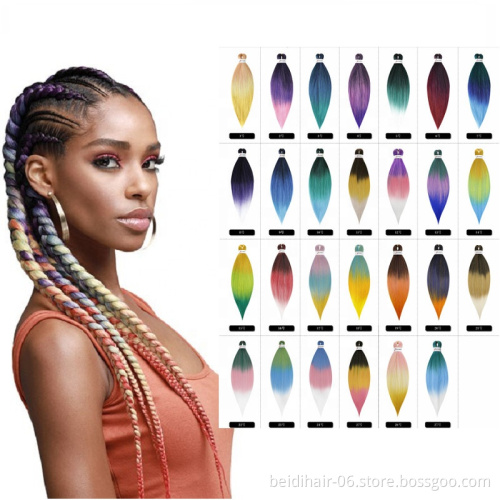 26inch 20inch Easy Braids Prestretched EZ Braiding Hair Hot Water Setting Yaki Straight Soft Jumbo Braid Synthetic Hair
